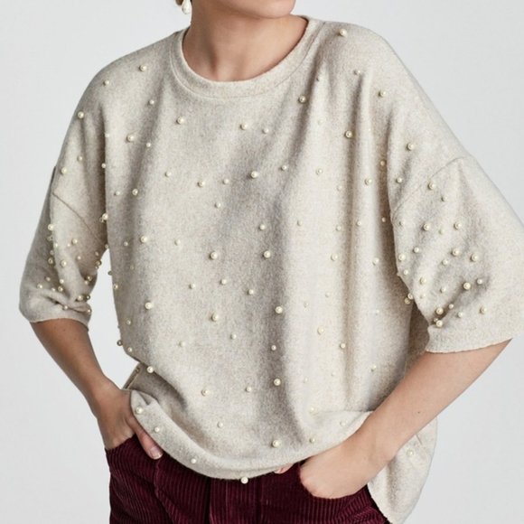 Zara Sweaters - ZARA Trafaluc Soft Touch Sweater with Faux Pearls